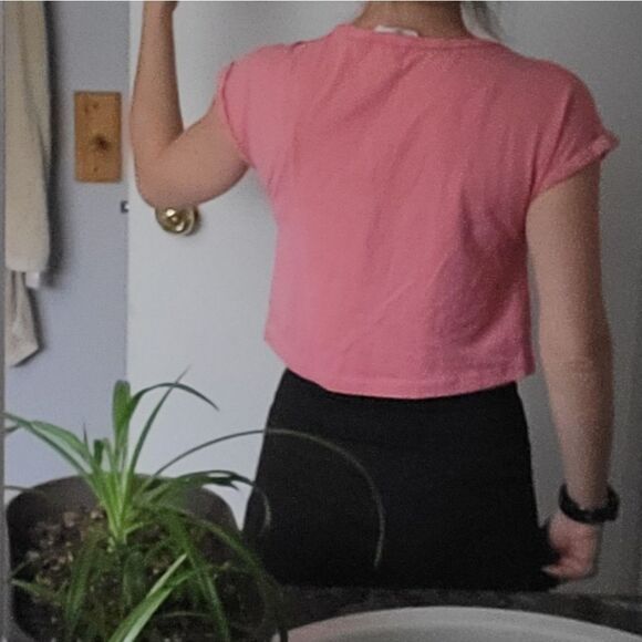 Mayoral Girl kids r/14 Pink Studded Short Sleeve Tee - Picture 3 of 3